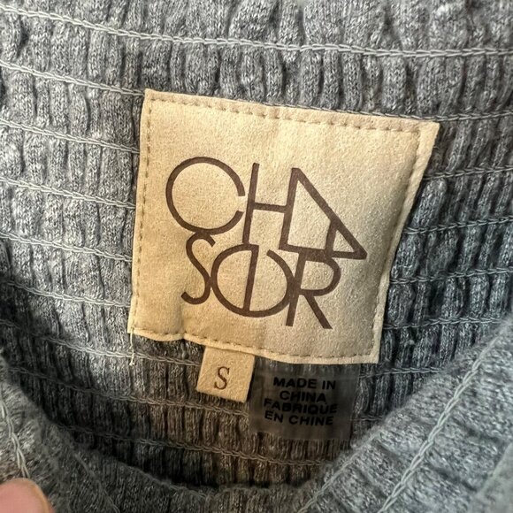 Chaser Smocked Wide Leg Jumpsuit Romper Size S Gray NEW - Picture 3 of 7